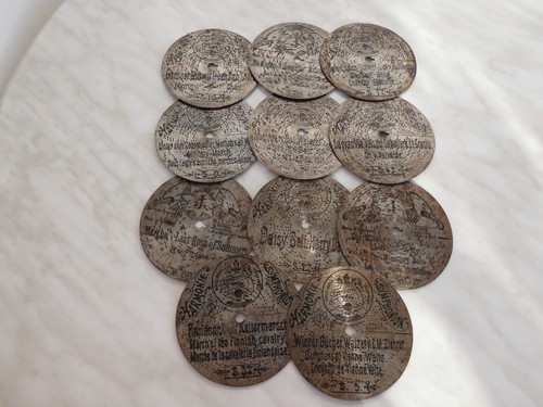 Rare symphonion tin plates - 11,