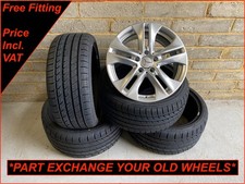 Mercedes 17" A B C CLA Class Genuine 5 Twin Spoke Silver Wheels & New Tyres