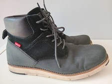 Levi's Jax Plus Black Suede Lace Up Boots UK 10 EU 44