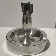 WW2 Trench Art Aluminium Air Force Ashtray with Decorative Centre Piece 