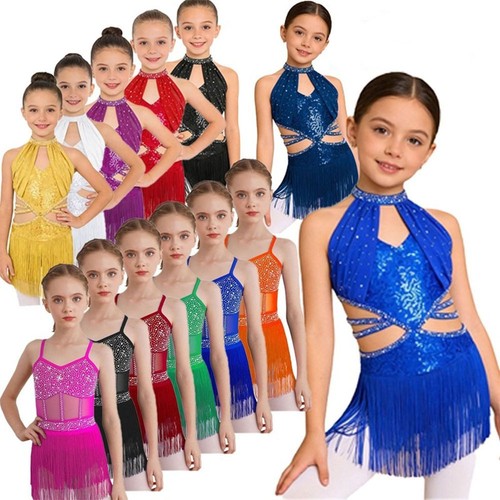 Big girl shiny fringe dress - big,