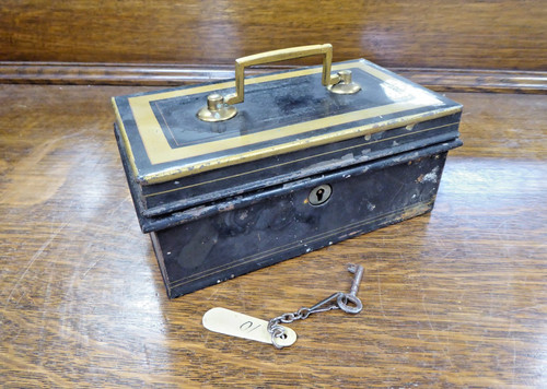 Antique vintage money safe box - safe,