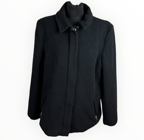Black faux wool - black,