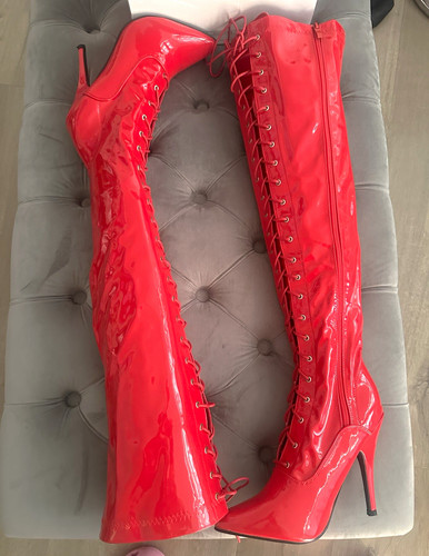 Red patent leather 7 - red,