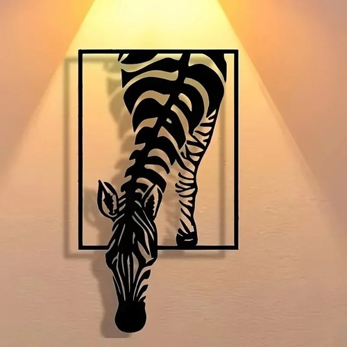 Modern zebra metal wall - metal,