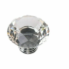 Crystal Glass Diamond  Door Handle Drawer Kitchen Cupboard Cabinet Pull Knobs