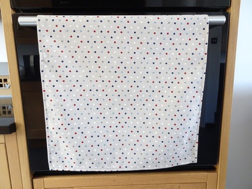 Spot tea towel handmade - towel, cotton