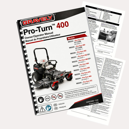 Gravely pro turn 400 452 - gravely,