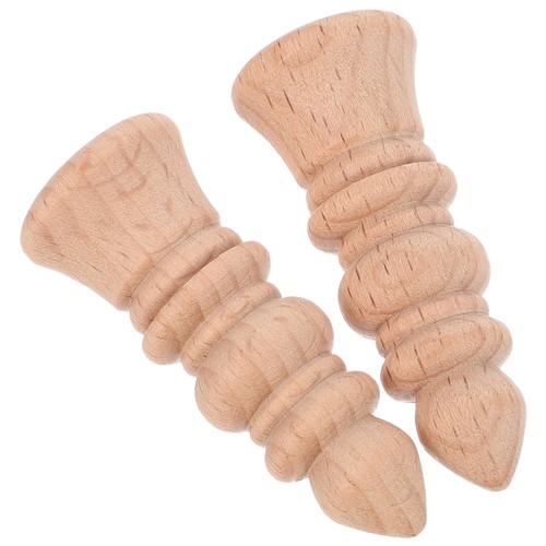 2pcs unfinished wood finial - 2pcs,
