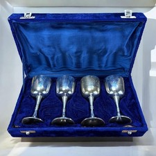 Vintage Silver Wine Goblets