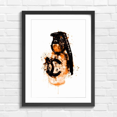 Chanel grenade graffiti - graffiti, art