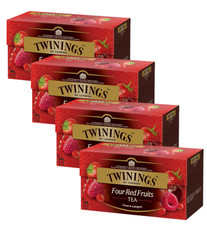 🍓 TWININGS Four Red Fruits Tea 4-PACK (100 BAGS TOTAL)  Berry-Infused Black Tea