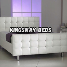 Cubed Diamond Faux Leather Bed Frame Designer Single Beds Exclusive Design Uk