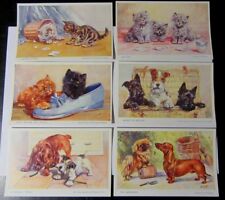 S001 - 6 x DOGS & CATS POSTCARD Set ~ Mabel Gear MINT UNUSED J Salmon