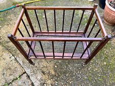 Antique English Oak Doll  Cot