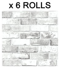 White Brick Effect Wallpaper