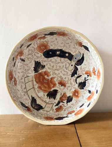 Imari pattern ironstone bowl - pattern,