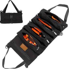 Multi-Purpose Roll Tool Bags Hanging Wrench Roll Pouch Canvas Tool Organizer