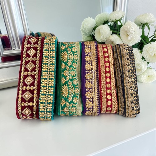 Royal stone work indian lace - stone,