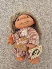 RARE 9" VINTAGE 1986 DAM THINGS TROLL BLONDE FOREST GIRL ORIGINAL DENMARK