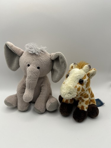 Cute elephant and giraffe - elephant,