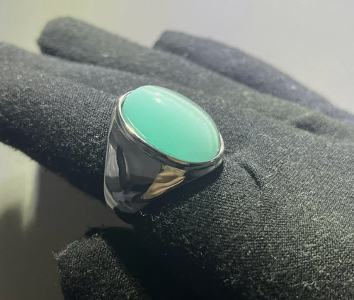 Stone ring men stainless steel - stone,