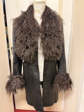 Vintage 90s Y2K Leather Afghan