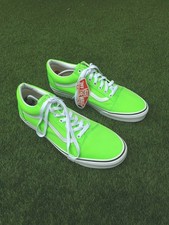 Very rare Colourway Vans Old Skool neon Green Gecko Trainers Size UK 11 NEW TAGS
