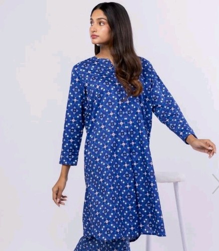 New khaadi blue kurta kameez - blue,