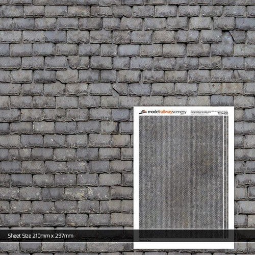 Weathered slate roofing - weathered,