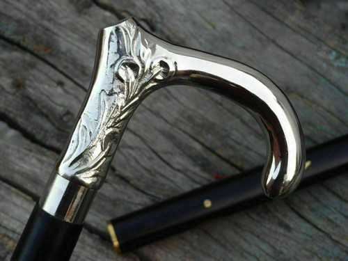 Solid silver round head - silver, handle