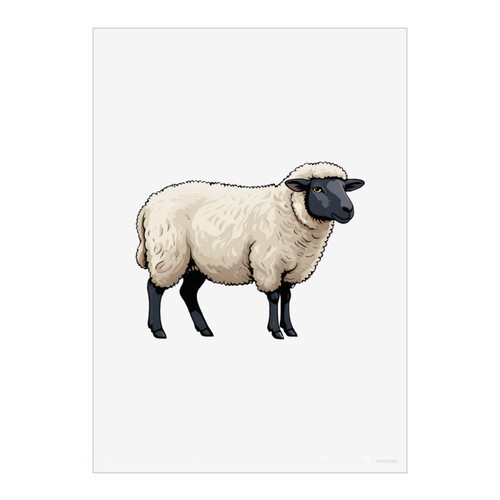 Suffolk sheep wall - wall, art