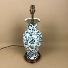Oriental ceramic lamp - oriental, white