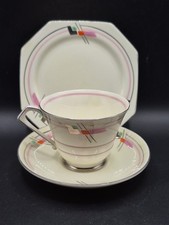 Rare Paragon Art Deco c.1935 Porcelain Trio Cup Saucer & Tea Plate