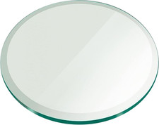 14" Round Tempered Glass Table