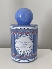 Primark Home Blue Vintage Bottle White Flower and Rose Room Spray
