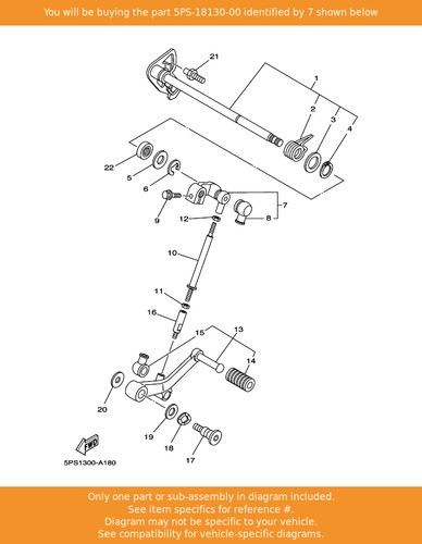Yamaha shift shaft assy - shift,