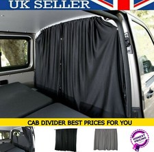 VW CRAFTER VOLKSWAGEN BLACKOUT CAB DIVIDER SEPARATOR KIT CURTAIN IN BLACK FABRIC
