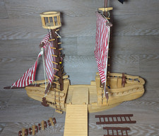 Wooden Little Foot Designs  Pirate Ship 30 inch Dolls Playset Used Please Read