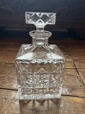 CUBE DECANTER - CUT CRYSTAL  -