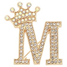 Letter Brooch Pins, Alphabet M