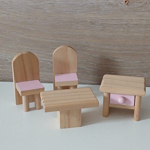 Wooden dolls house - wooden,