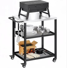Outdoor BBQ Grill Cart 3 Tier