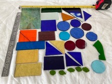 Stained Glass Transparent  Offcuts Cullet Mixed Colours  Mosaic art