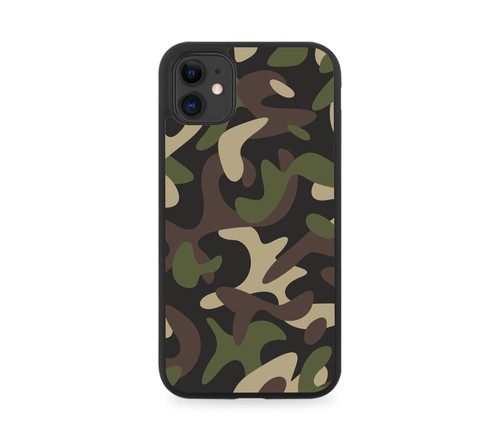 Army camo colours rubber phone - camo,