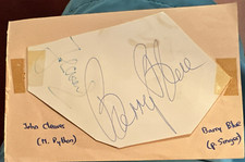 BARRY  BLUE  - POP SINGER  - JOHN  CLEESE - ACTOR     -  AUTOGRAPHS