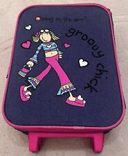 Novelty Groovy Chick Kids Wheeled Carry On Suitcase Bag - Rare Collection