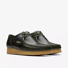 CLARKS ORIGINALS MEN'S WALLABEE FOREST GREEN LEATHER SHOE UK8 EUR42 * RRP £145 *