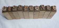 Vintage Copper Letter Press Printing Numbers - A Upton 1944
