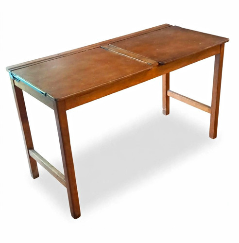 Vintage double school desk 2 - desk,